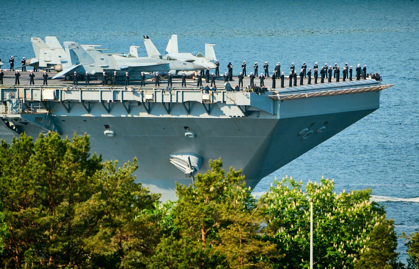 Naval vessel at sea